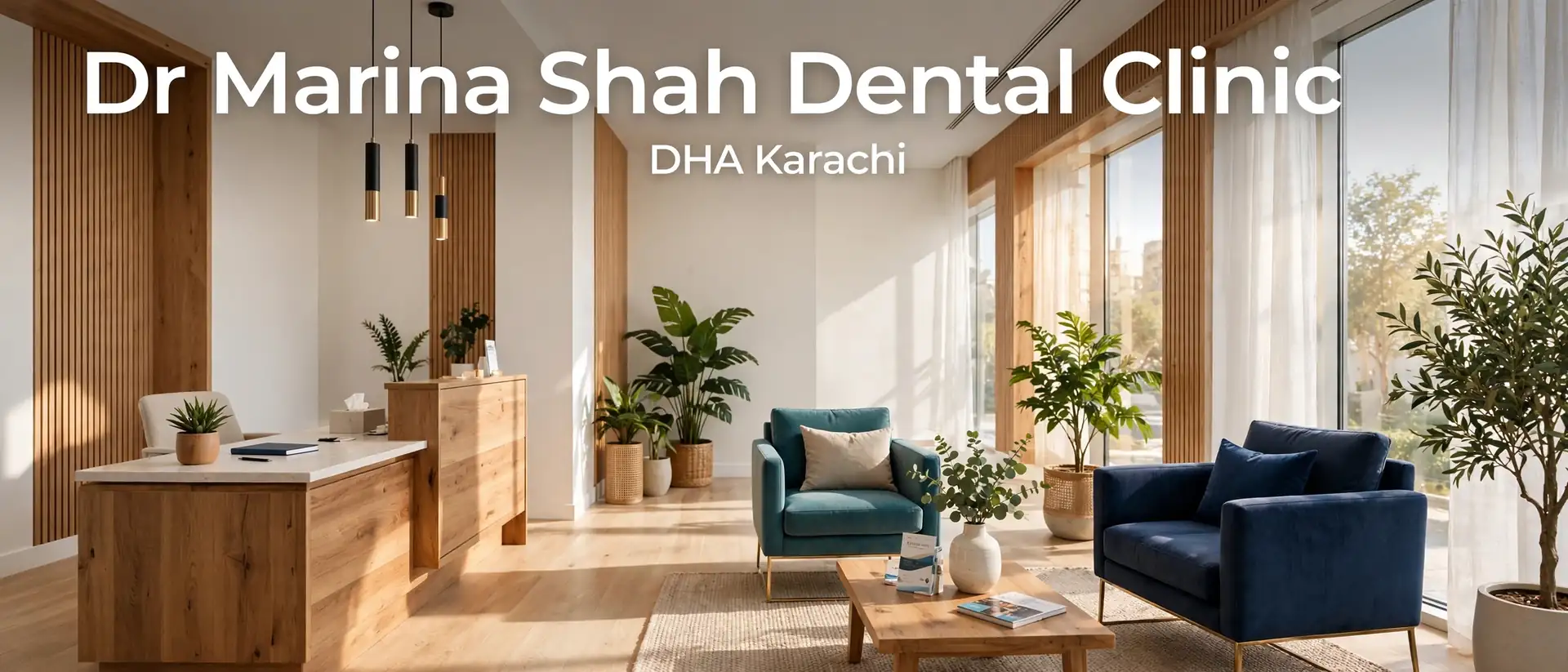 Dental clinic reception in DHA Karachi — Dr Marina Shah Dental Clinic